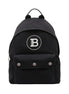 Balmain B-Back Black Nylon White Logo Backpack available at Queen Bee of Beverly Hills
