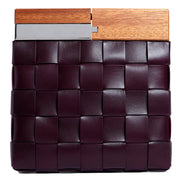 Bottega Veneta 'BV SNAP' Burgundy Mogano Grape Handbag available at Queen Bee of Beverly Hills