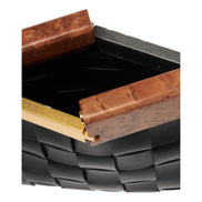 Bottega Veneta 'BV SNAP' Mogano Black Clutch available at Queen Bee of Beverly Hills