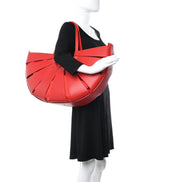 Bottega Veneta The Shell Bag Chili Tomato French Calfskin available at Queen Bee of Beverly Hills