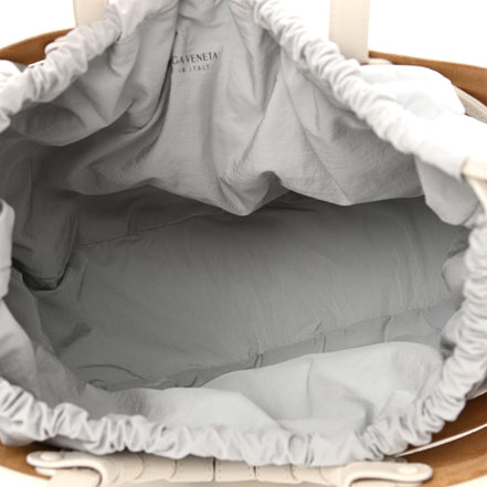 Bottega Veneta The Shell Bag Frost White French Calfskin available at Queen Bee of Beverly Hills