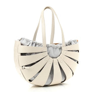 Bottega Veneta The Shell Bag Frost White French Calfskin available at Queen Bee of Beverly Hills