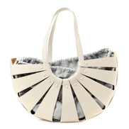 Bottega Veneta The Shell Bag Frost White French Calfskin available at Queen Bee of Beverly Hills