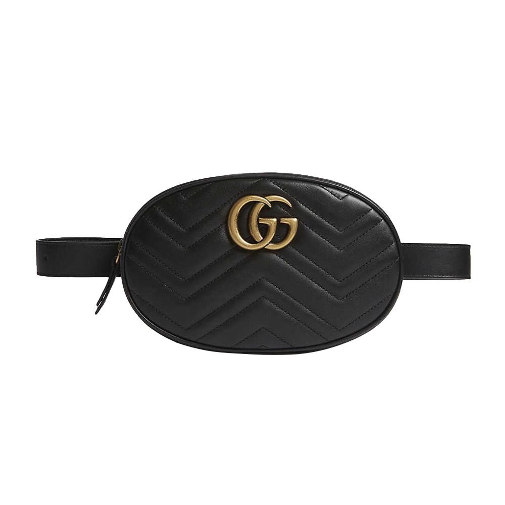 GG Marmont belt bag in black leather