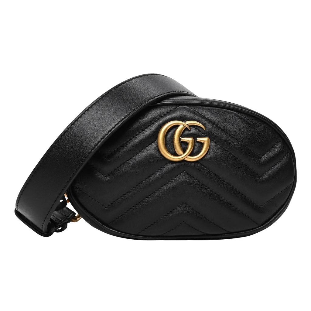 Gucci Marmont belt bag black - Fablle