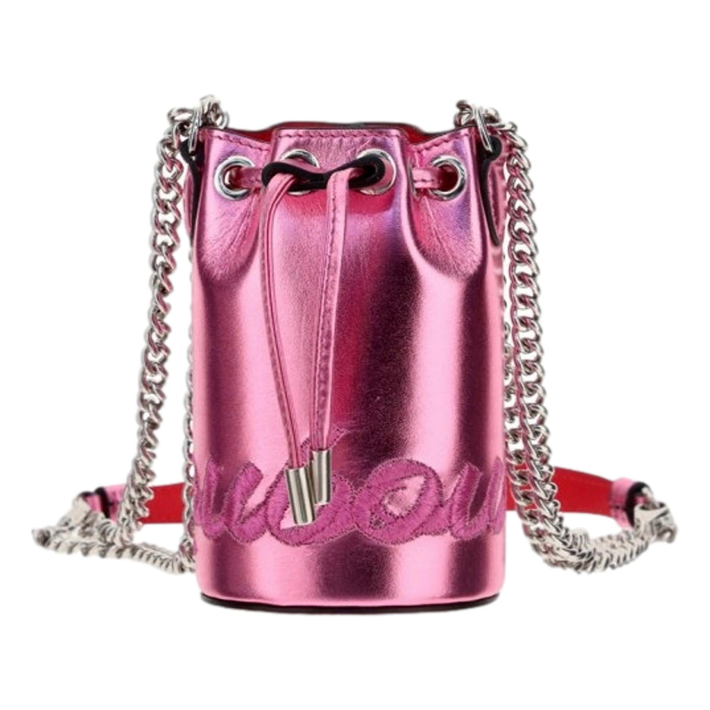 Christian Louboutin Mini Marie Jane Metallic Leather Bucket Bag