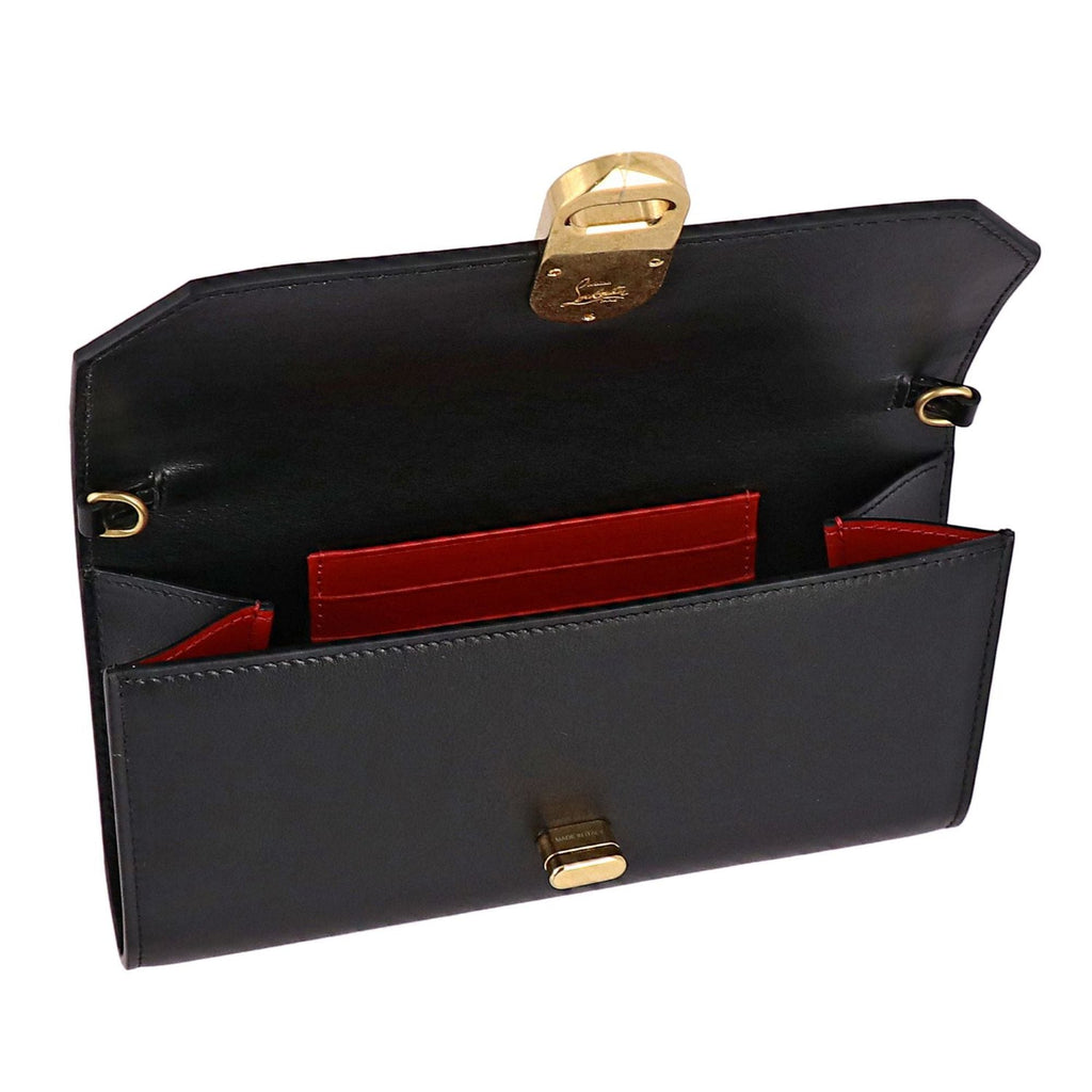 Christian Louboutin Elisa Black Calf Paris Convertible Shoulder Bag at_Queen_Bee_of_Beverly_Hills