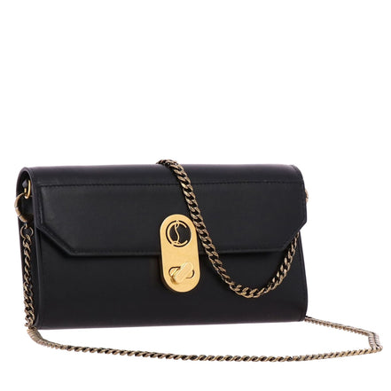 Christian Louboutin Elisa Black Paris Convertible Shoulder Belt Bag available at Queen Bee of Beverly Hills
