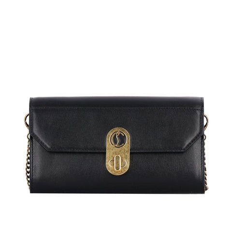Christian Louboutin Elisa Black Paris Convertible Shoulder Belt Bag available at Queen Bee of Beverly Hills