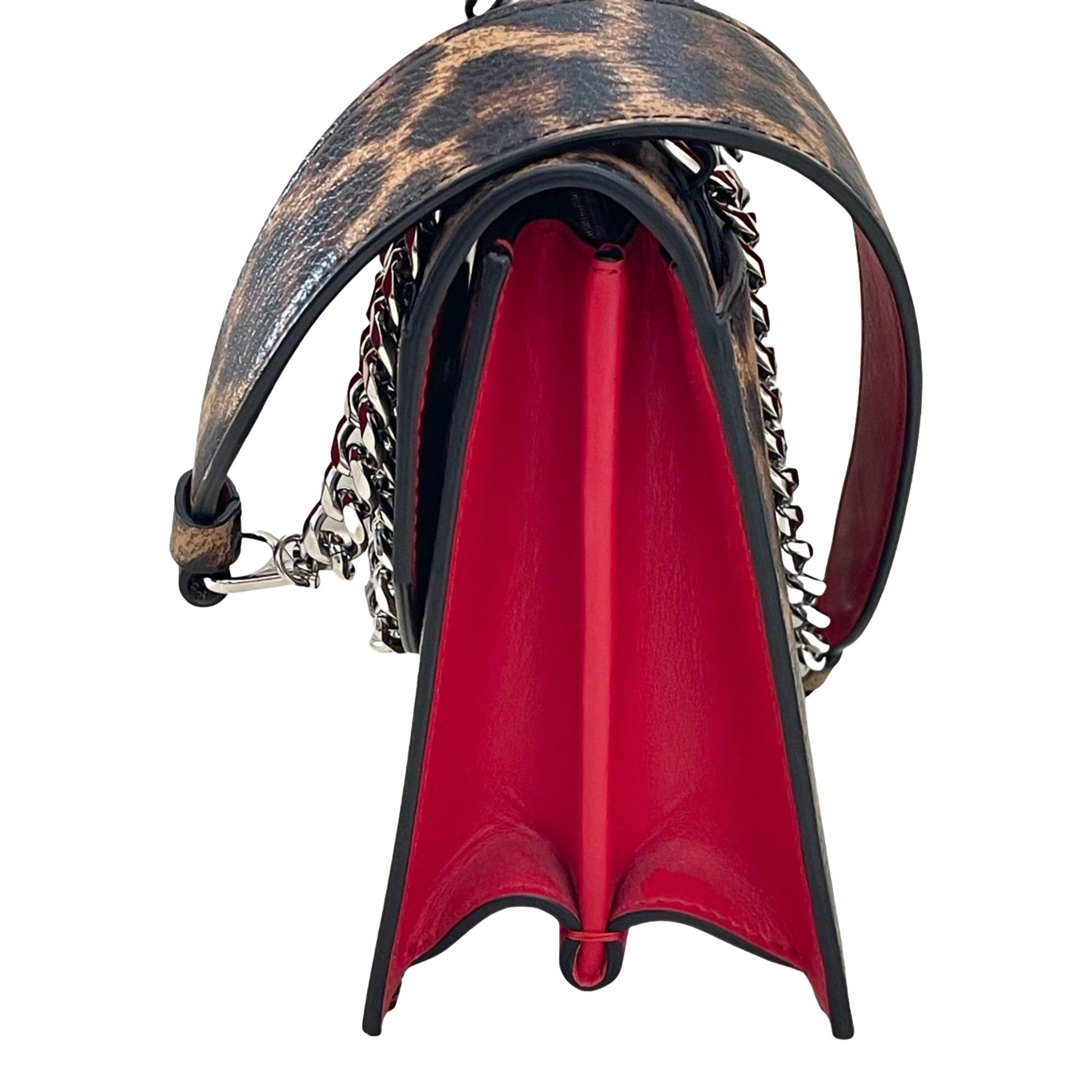 Christian Louboutin Elisa Calf Empire Leopard Bag available at Queen Bee of Beverly Hills