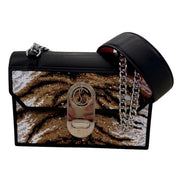 Christian Louboutin Elisa Paillettes Sequin Bengal Calf Bag available at Queen Bee of Beverly Hills