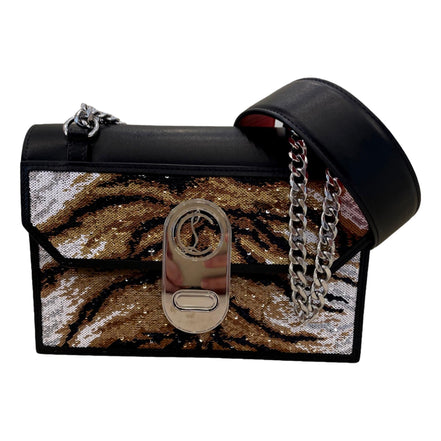 Christian Louboutin Elisa Paillettes Sequin Bengal Calf Bag available at Queen Bee of Beverly Hills