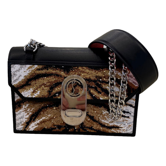 Christian Louboutin Elisa Paillettes Sequin Bengal Calf Bag available at Queen Bee of Beverly Hills