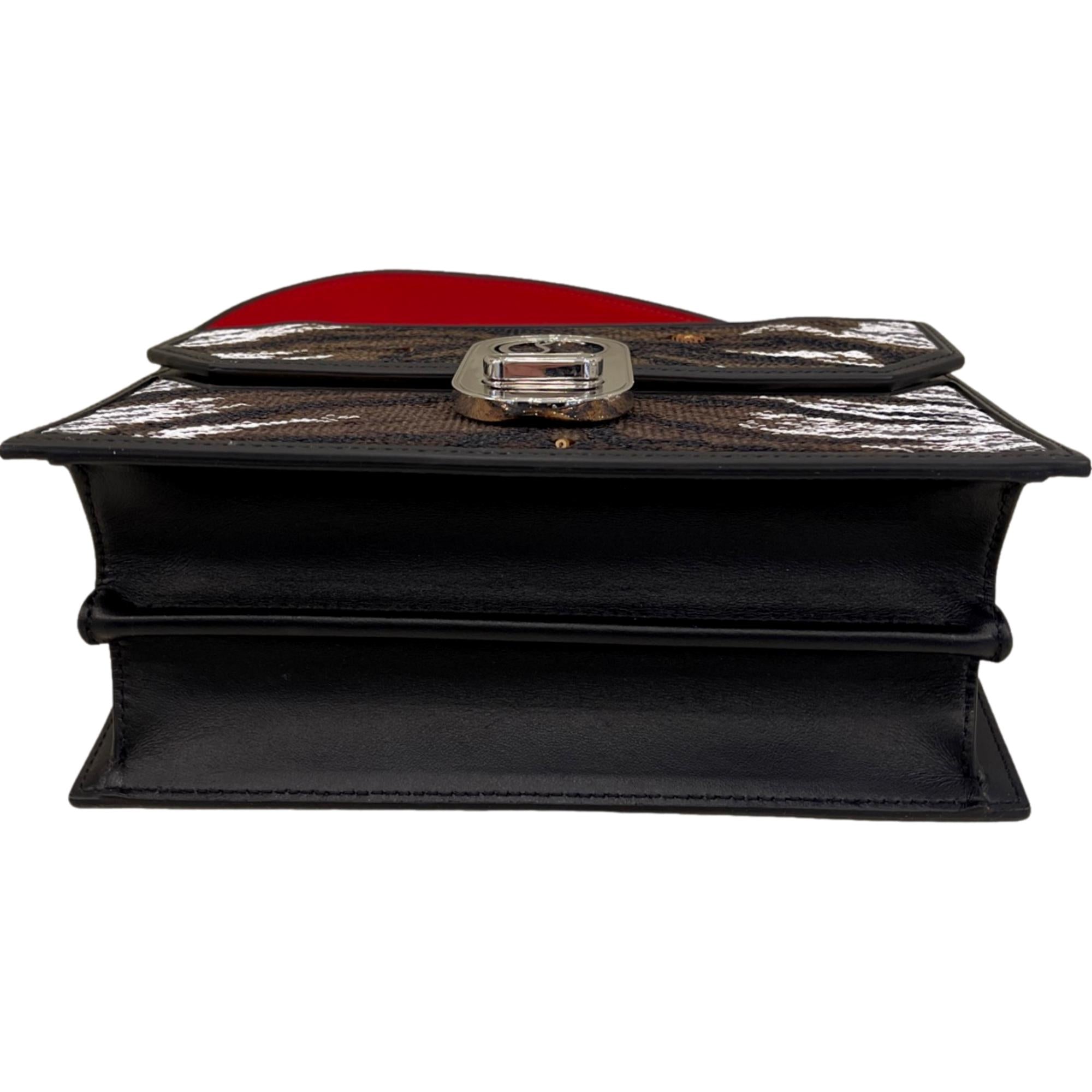 Christian Louboutin Elisa Paillettes Sequin Bengal Calf Bag available at Queen Bee of Beverly Hills