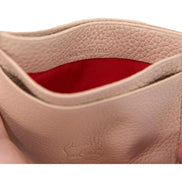 Christian Louboutin Kios Loubisky Spike Pink Leather Card Holder available at Queen Bee of Beverly Hills