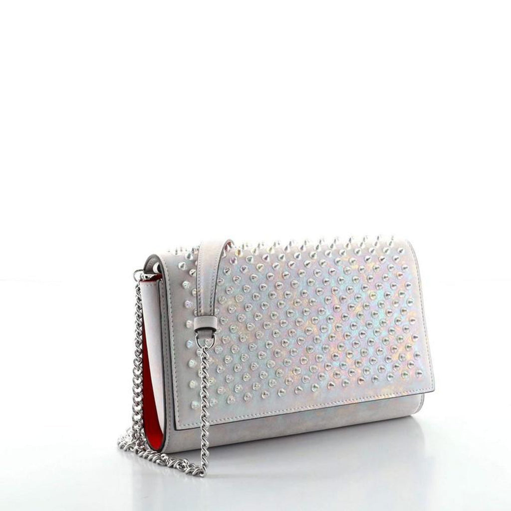 Christian Louboutin Paloma Spiked Leather Clutch Crossbody Bag