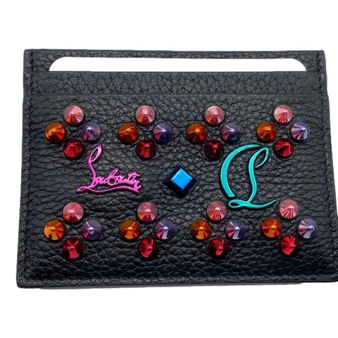 Christian Louboutin W KIOS Spike Loubinthesky Card Holder Case Wallet 1225364 at_Queen_Bee_of_Beverly_Hills
