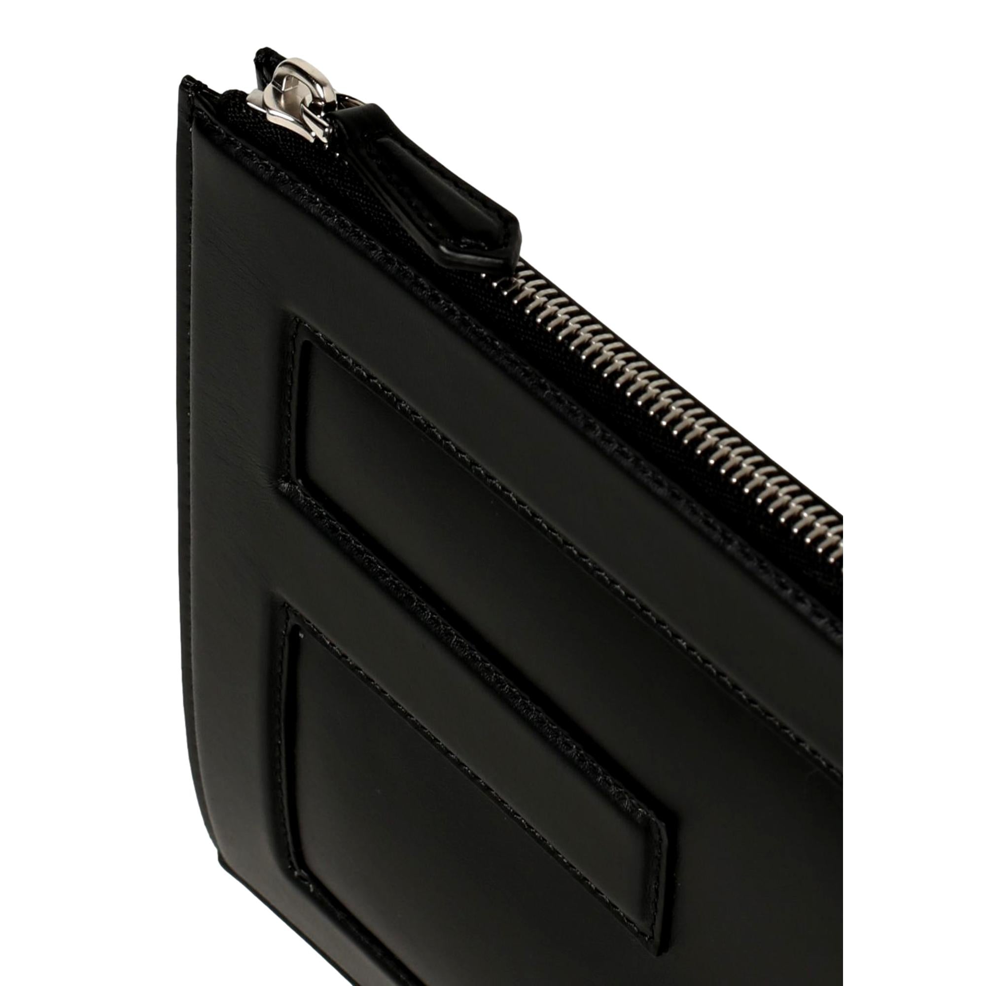 Fendi Baguette Black Calf Leather Embossed Clutch 7N0115 at_Queen_Bee_of_Beverly_Hills