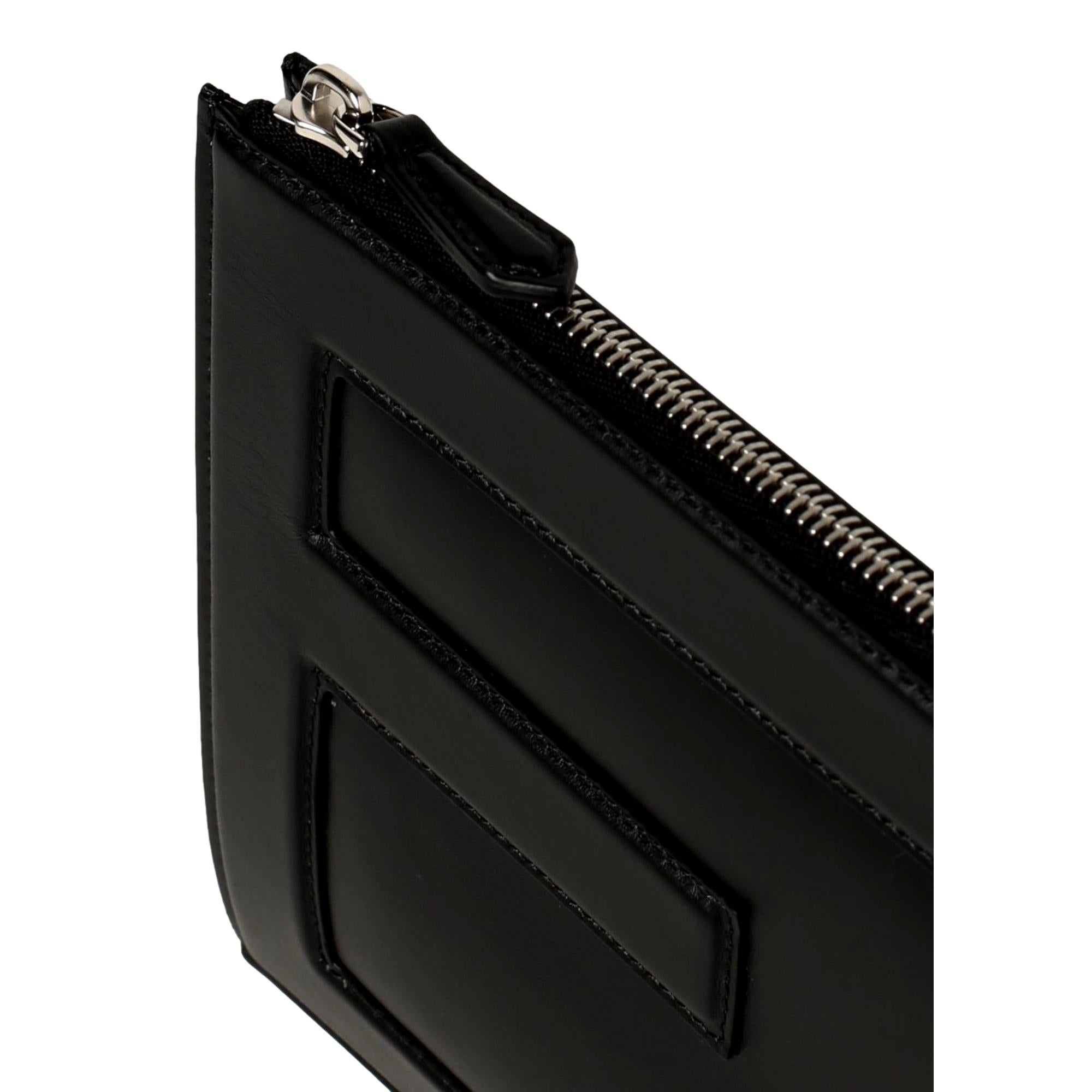 Fendi Baguette Black Calf Leather Embossed Clutch available at Queen Bee of Beverly Hills