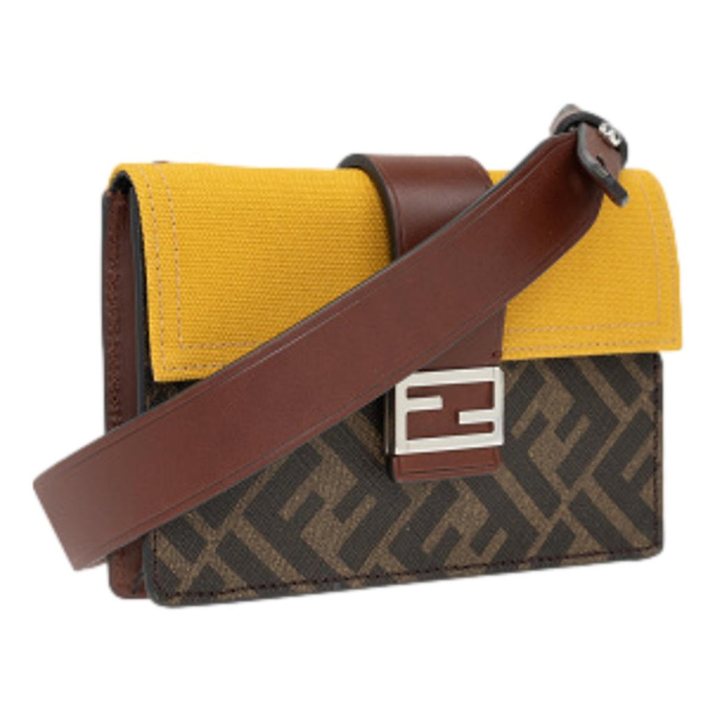 Fendi Baguette Brown Coated Canvas FF Flat Pouch Shoulder Bag 7M0295 –  Queen Bee of Beverly Hills