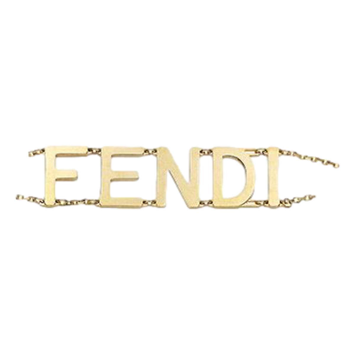 Fendi Baguette Friendship Bracelet Gold 8AH073 at_Queen_Bee_of_Beverly_Hills