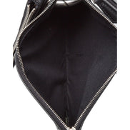 Fendi Black Leather Pearl Studded Triplette Multi Clutch Handbag available at Queen Bee of Beverly Hills