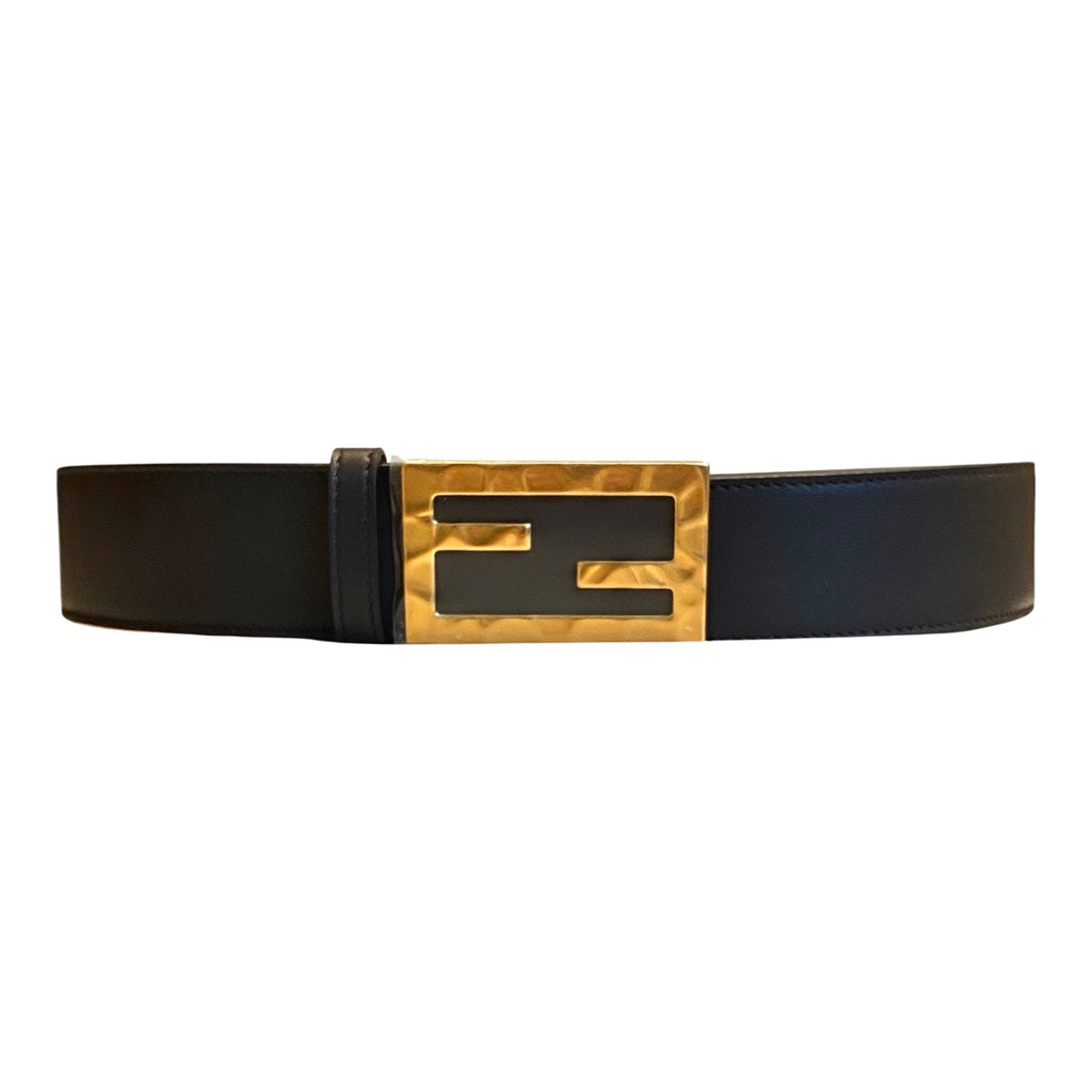 Fendi Black Smooth Calfskin Leather Belt 105 7C0450 at_Queen_Bee_of_Beverly_Hills