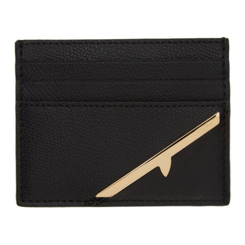 Fendi Bugs Calf Leather Black Card Case 7M0164 at_Queen_Bee_of_Beverly_Hills