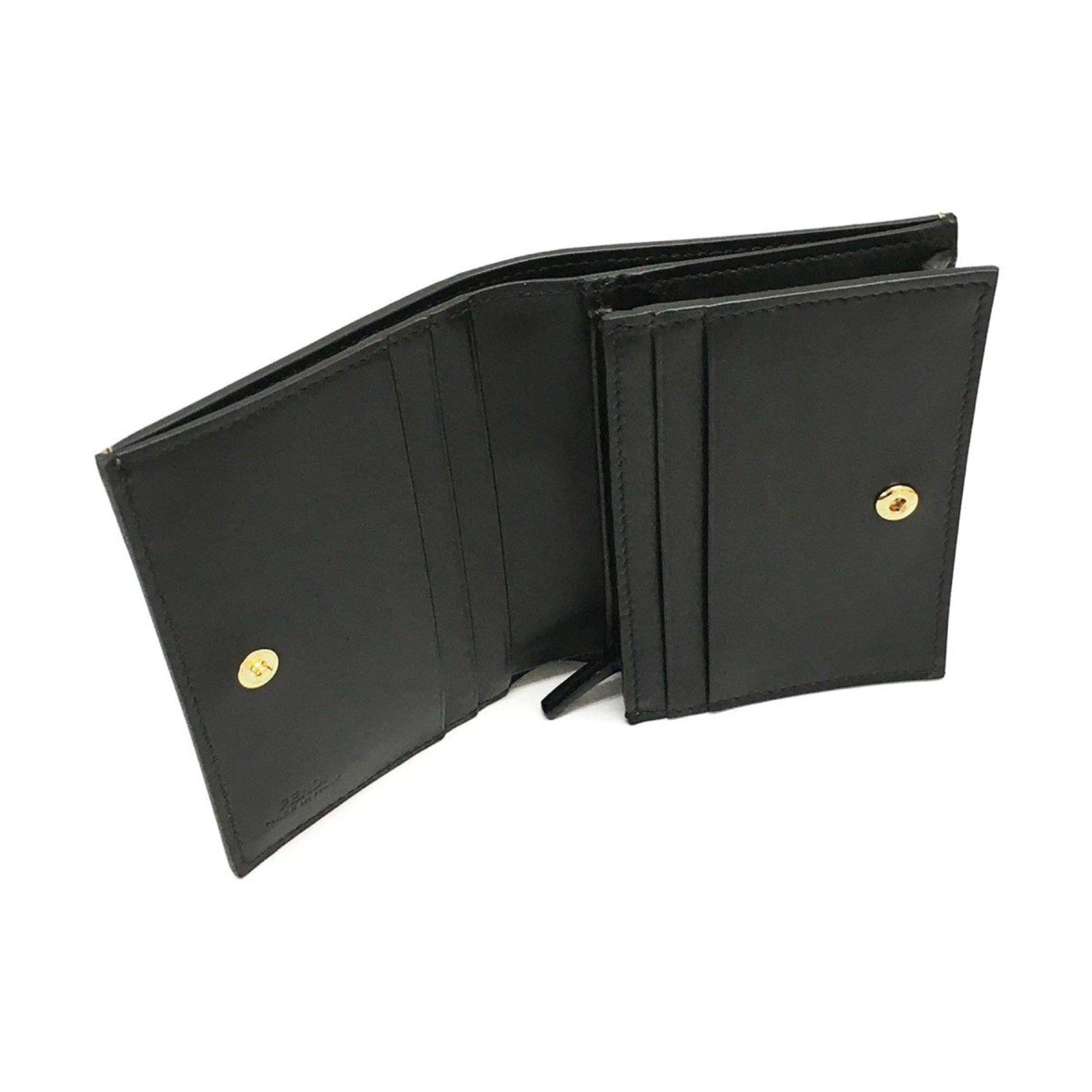 Fendi Calf Leather F Logo Blue Brown Small Bifold Wallet available at Queen Bee of Beverly Hills