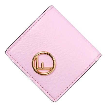 Fendi Calf Leather F logo Lavanda Pink Leather Coin available at Queen Bee of Beverly Hills