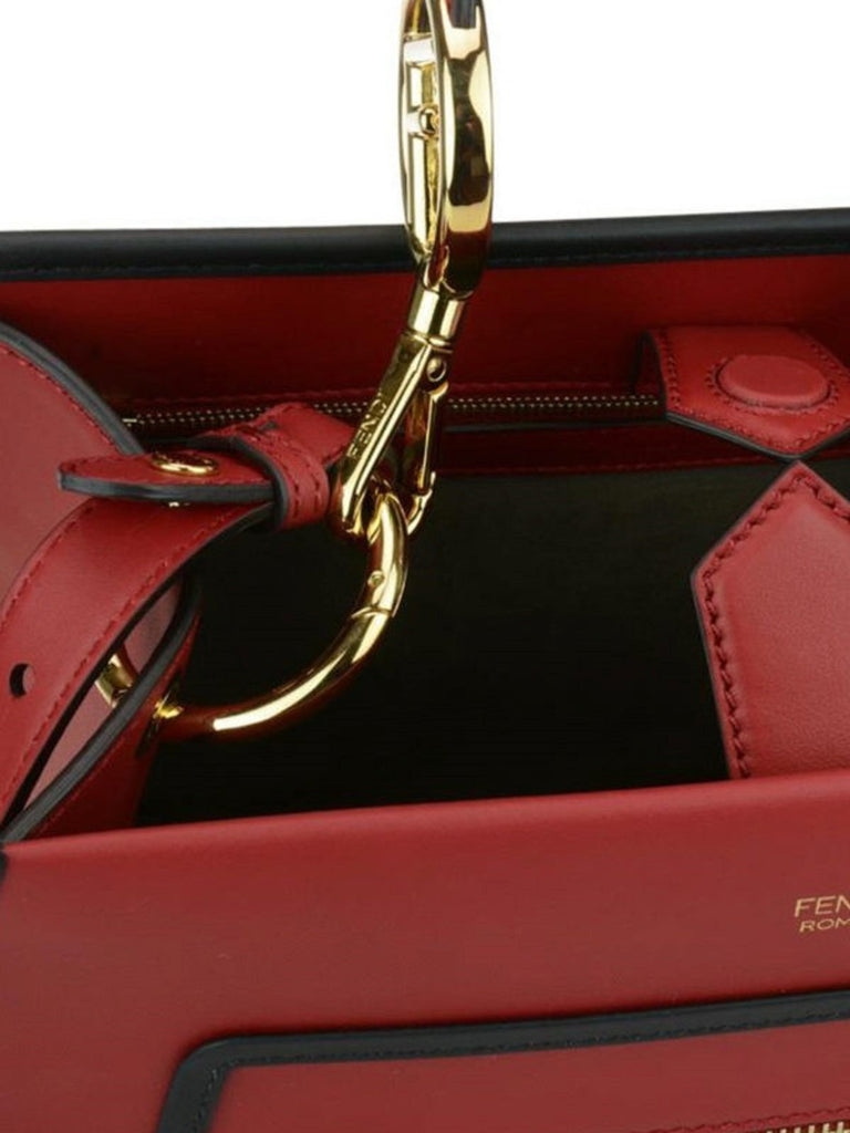 Fendi Runaway Red Calf Leather 2 Way Crossbody Tote Bag – Queen Bee of ...