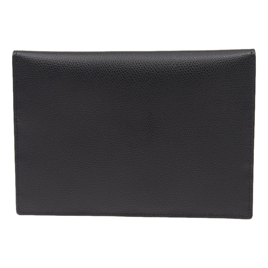 Fendi F is Fendi Black Brown Embossed Leather Flat Pouch 8N0151 at_Queen_Bee_of_Beverly_Hills