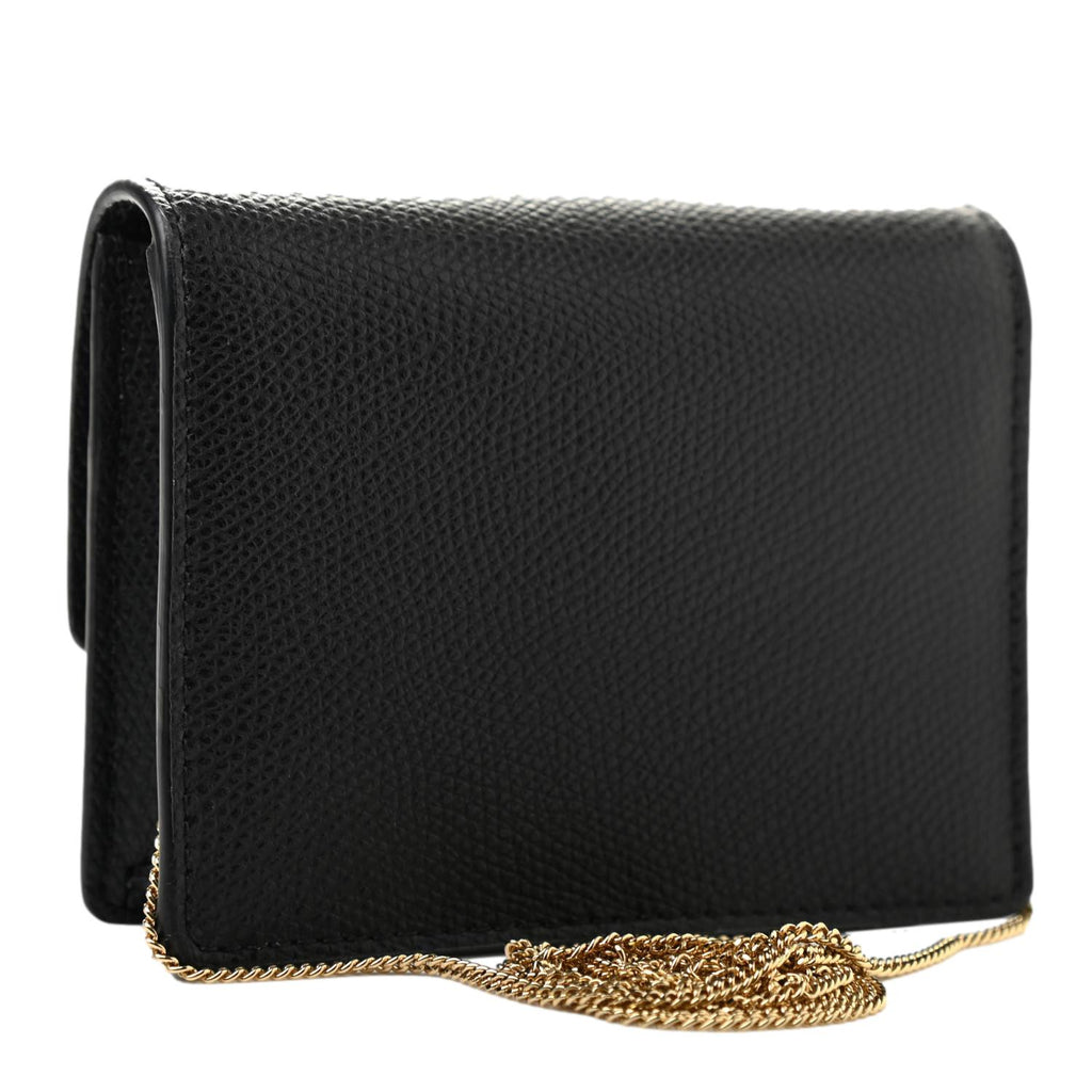 Fendi Black F is Fendi Chain Wallet Bag Fendi