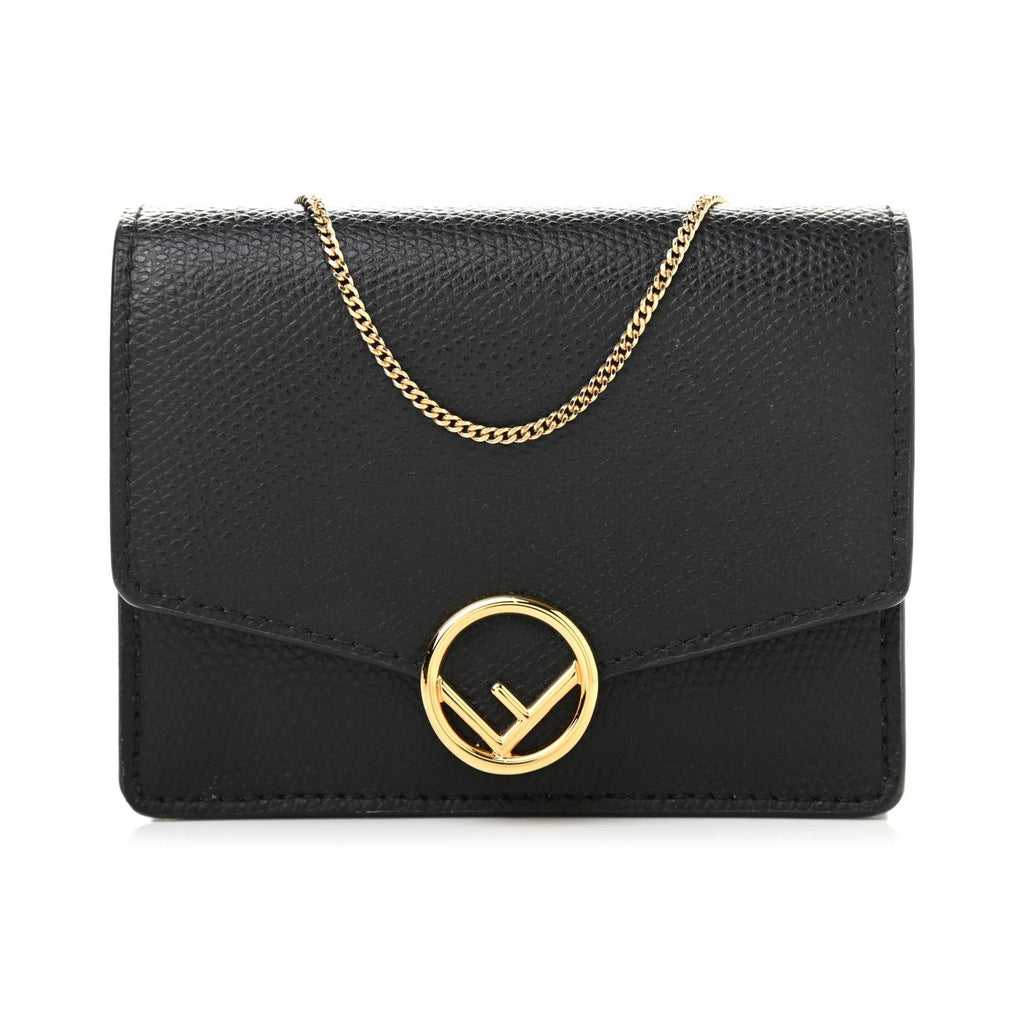 Fendi F is Fendi Black Leather Mini Chain Wallet Bag 8M0408 – Queen Bee of  Beverly Hills