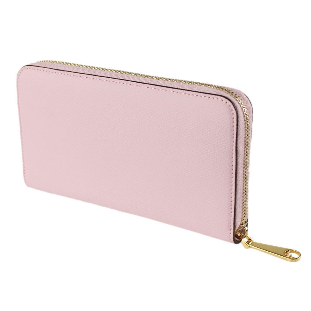 Fendi F Is Fendi Peonia Pink Calfskin Leather Zip Around Long Wallet 8M0299 at_Queen_Bee_of_Beverly_Hills