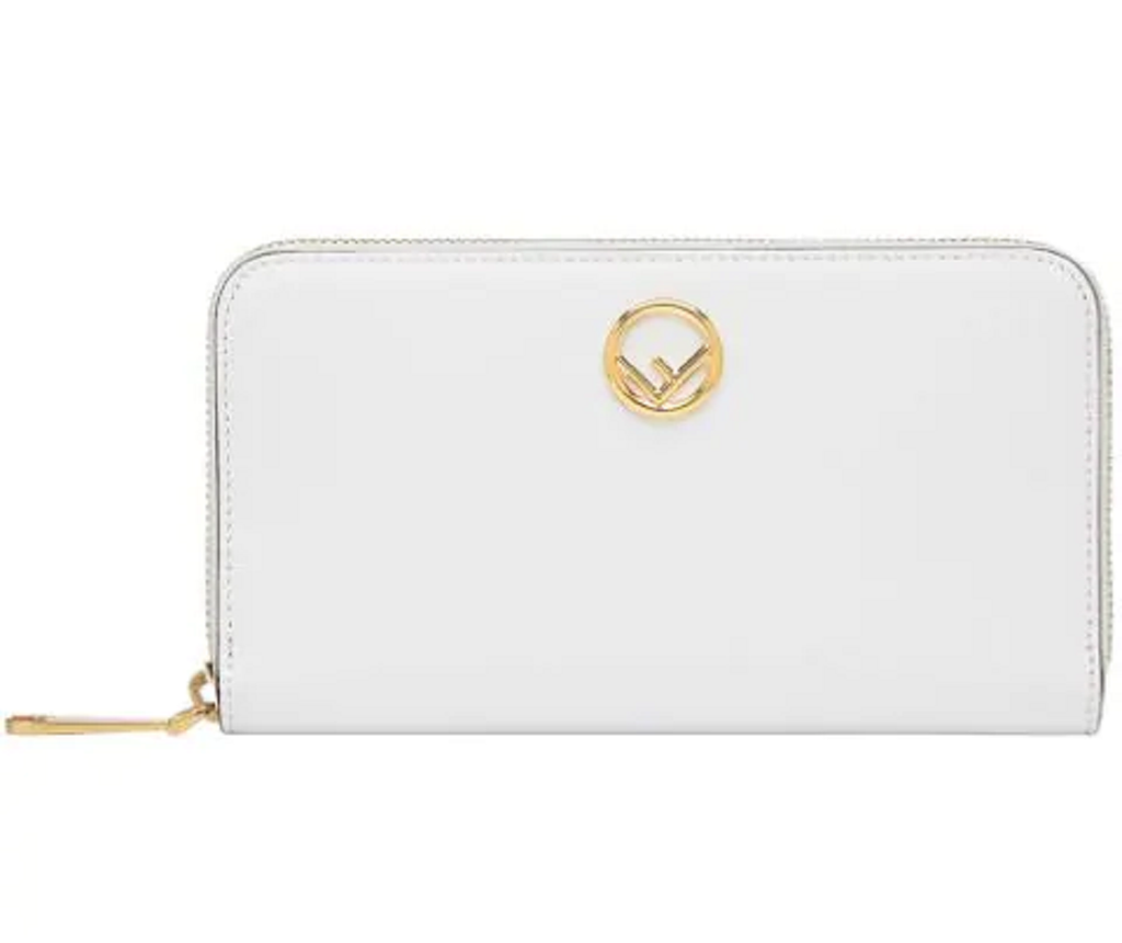 Fendi F Is Fendi White Calfskin Leather Zip Around Long Wallet – Queen Bee  of Beverly Hills