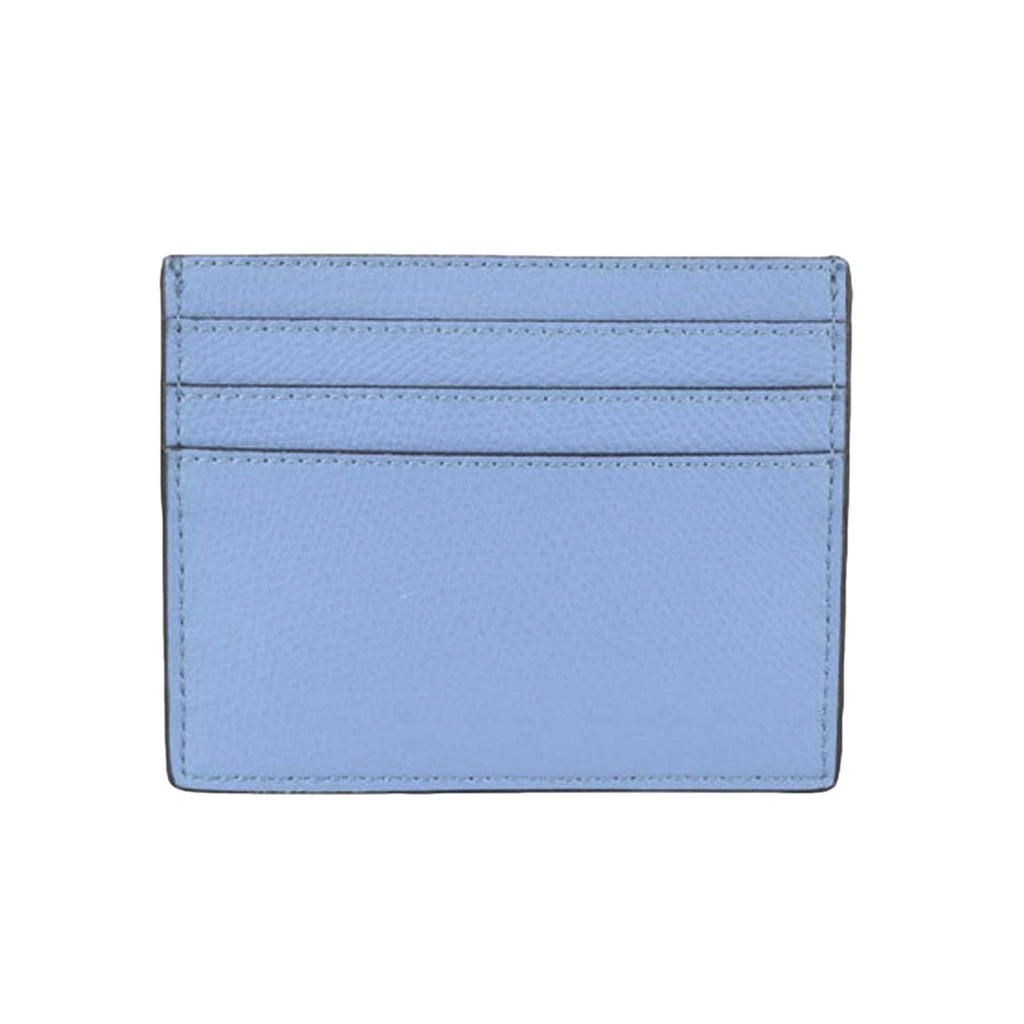 Fendi F Logo Nebula Blue Leather Card Case Wallet 8M0445 at_Queen_Bee_of_Beverly_Hills