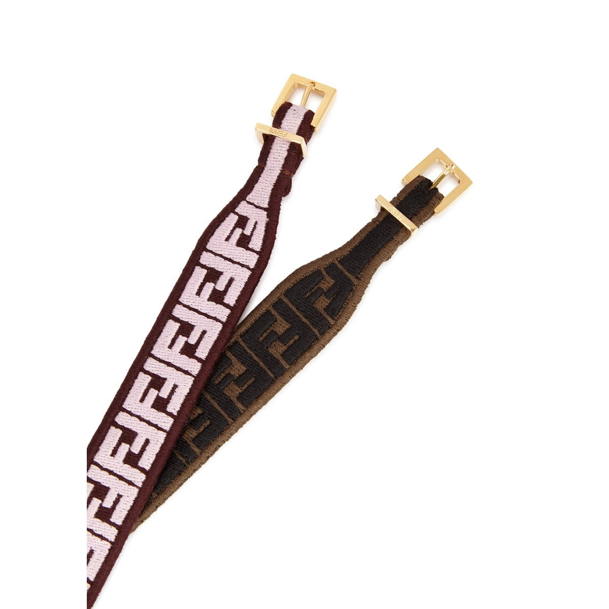 Fendi FF Embroidered Brown Lavender Kit Bracelet 8AH245 at_Queen_Bee_of_Beverly_Hills