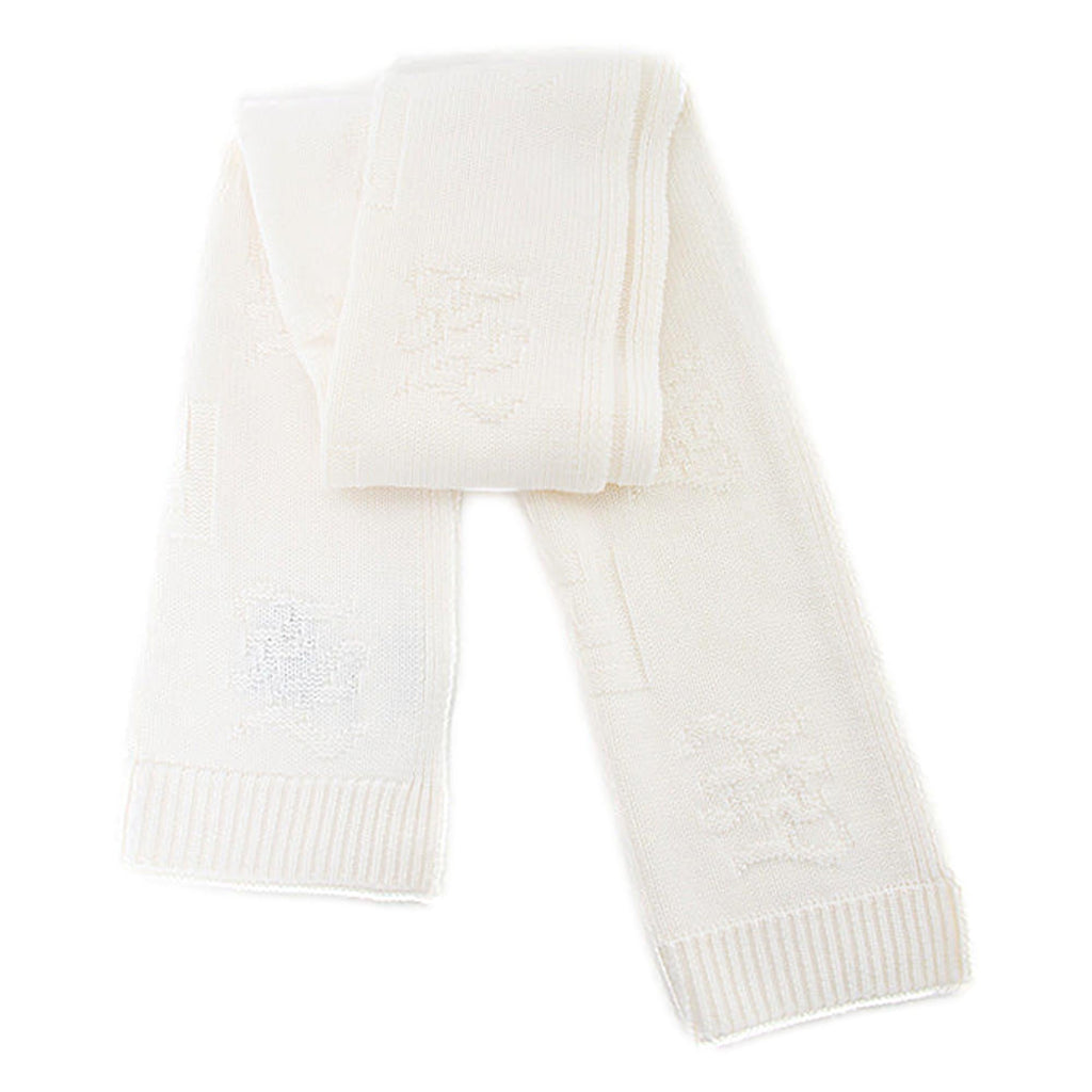 Miu Miu Women's Cashmere Scarf with Feathers - White - Scarves