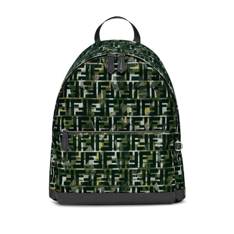 Fendi FF Multicolor FF Camouflage Backpack 8BT298 at_Queen_Bee_of_Beverly_Hills