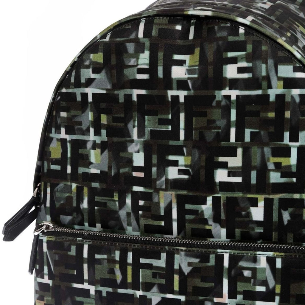 Fendi FF Multicolor FF Camouflage Backpack 8BT298 at_Queen_Bee_of_Beverly_Hills