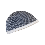 Fendi FF Print Nero and Bianco Knitted Wool Beanie available at Queen Bee of Beverly Hills