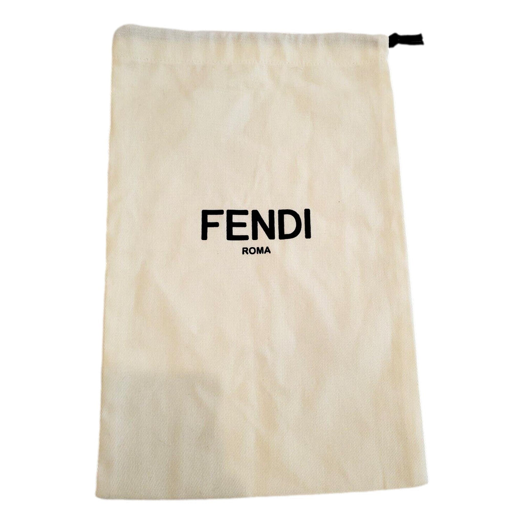 Fendi FF Print Nero and Bianco Knitted Wool Scarf FXQ056 at_Queen_Bee_of_Beverly_Hills