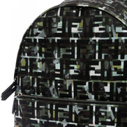 Fendi FF Zucca Nylon Multicolor Camouflage Print Large Backpack available at Queen Bee of Beverly Hills