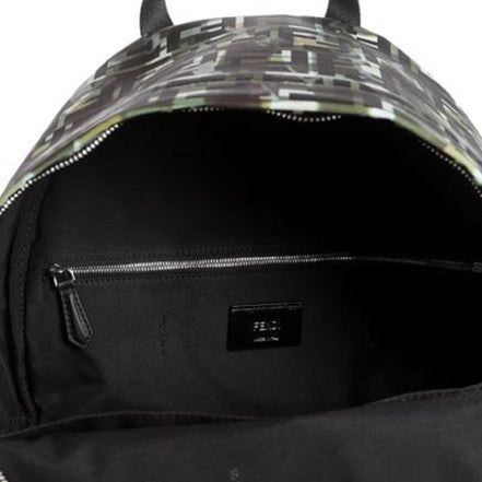 Fendi FF Zucca Nylon Multicolor Camouflage Print Large Backpack available at Queen Bee of Beverly Hills
