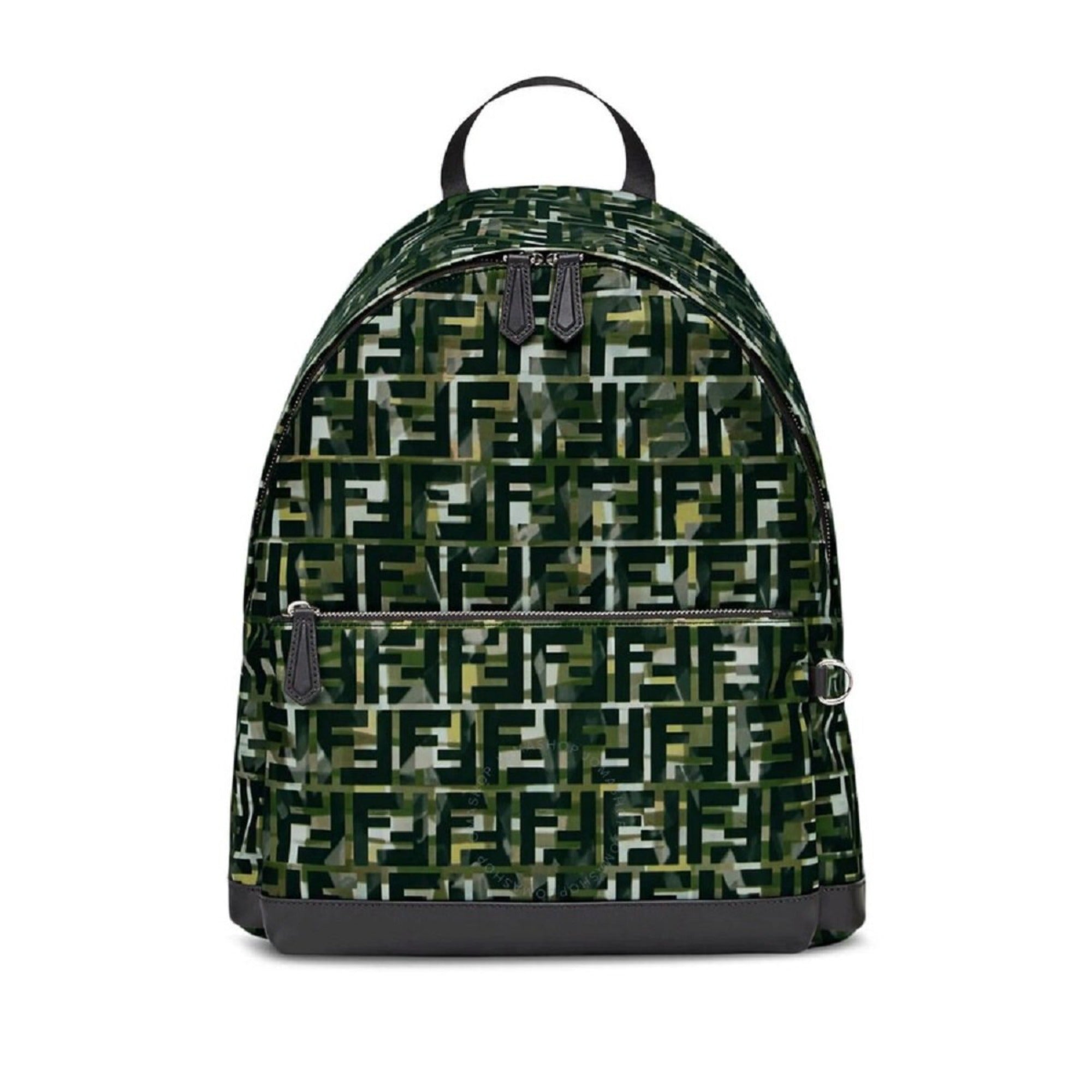 Fendi FF Zucca Nylon Multicolor Camouflage Print Large Backpack available at Queen Bee of Beverly Hills