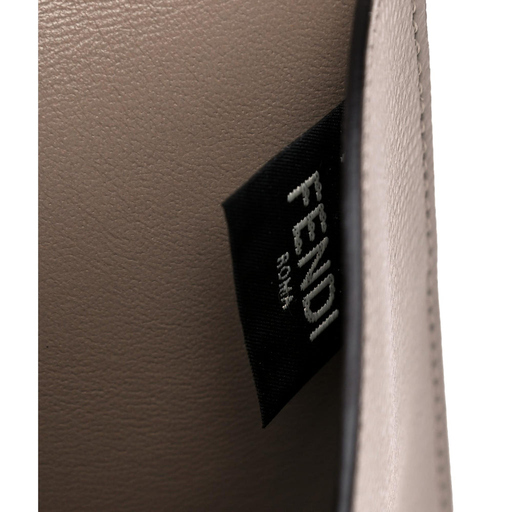 Fendi Gray Pebbled Leather Flat Pouch Large 8N0151 at_Queen_Bee_of_Beverly_Hills