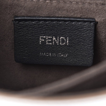 Fendi Kan I Metallic Silver Calfskin Scalloped Studded Bag available at Queen Bee of Beverly Hills