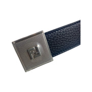 Fendi Mens Black White Reversible Grained Leather Belt 105 available at Queen Bee of Beverly Hills