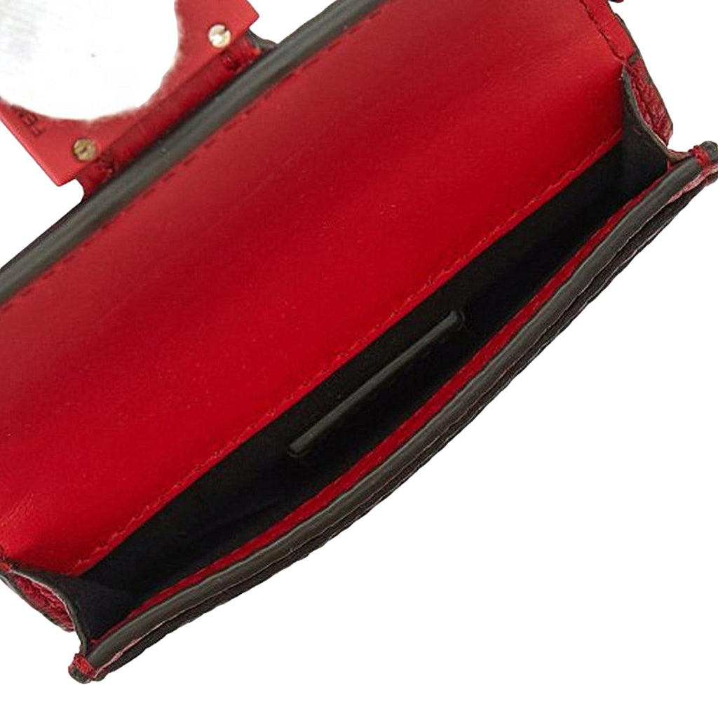 Fendi Micro Baguette Cross Body Red Fuoco Leather at_Queen_Bee_of_Beverly_Hills